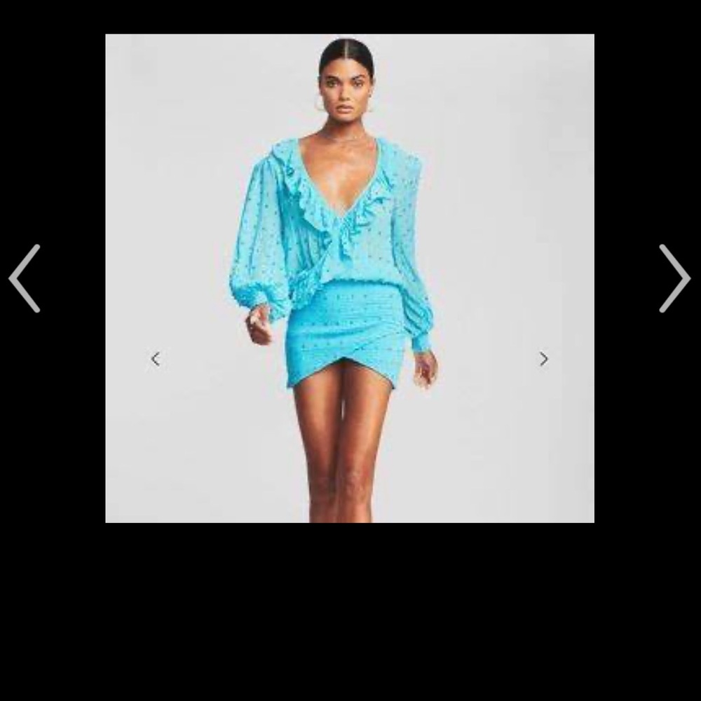 Elegant Blue Ruffle Dress